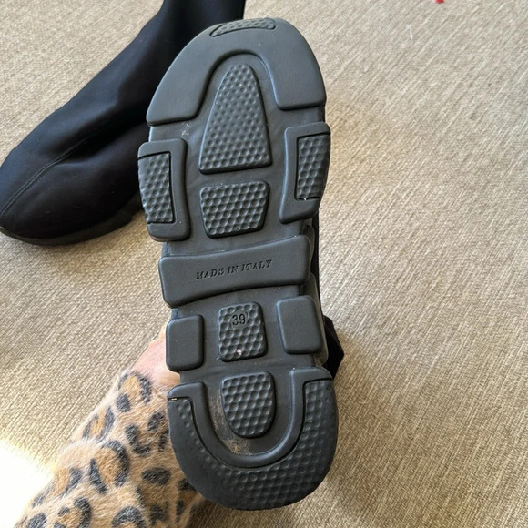 Italian made lug sole sock style chunky slip on shoe size Italian 30 or US 8 - Picture 3 of 7